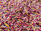 POPELINE DE VISCOSE TISSU IMPRIMÉ ABSTRAIT FUCHSIA - My Little Coupon