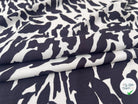POPELINE DE VISCOSE TISSU IMPRIMÉ CAMOUFLAGE BLEU MARINE - My Little Coupon