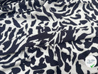 POPELINE DE VISCOSE TISSU IMPRIMÉ CAMOUFLAGE BLEU MARINE - My Little Coupon