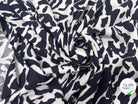 POPELINE DE VISCOSE TISSU IMPRIMÉ CAMOUFLAGE BLEU MARINE - My Little Coupon
