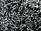 POPELINE DE VISCOSE TISSU IMPRIMÉ CAMOUFLAGE NOIR - My Little Coupon