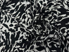 POPELINE DE VISCOSE TISSU IMPRIMÉ CAMOUFLAGE NOIR - My Little Coupon