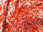 POPELINE DE VISCOSE TISSU IMPRIMÉ CAMOUFLAGE ORANGE - My Little Coupon