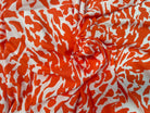 POPELINE DE VISCOSE TISSU IMPRIMÉ CAMOUFLAGE ORANGE - My Little Coupon