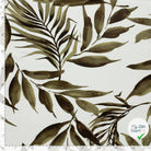 POPELINE DE VISCOSE TISSU IMPRIMÉ FEUILLES VERT KAKI - My Little Coupon