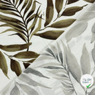 POPELINE DE VISCOSE TISSU IMPRIMÉ FEUILLES VERT KAKI - My Little Coupon