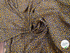 POPELINE DE VISCOSE TISSU IMPRIMÉ FLEURS BLEU MARINE - My Little Coupon
