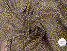 POPELINE DE VISCOSE TISSU IMPRIMÉ FLEURS BLEU MARINE - My Little Coupon