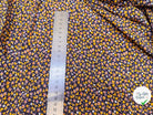 POPELINE DE VISCOSE TISSU IMPRIMÉ FLEURS BLEU MARINE - My Little Coupon