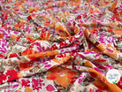 POPELINE DE VISCOSE TISSU IMPRIMÉ FLEURS FUCHSIA - My Little Coupon