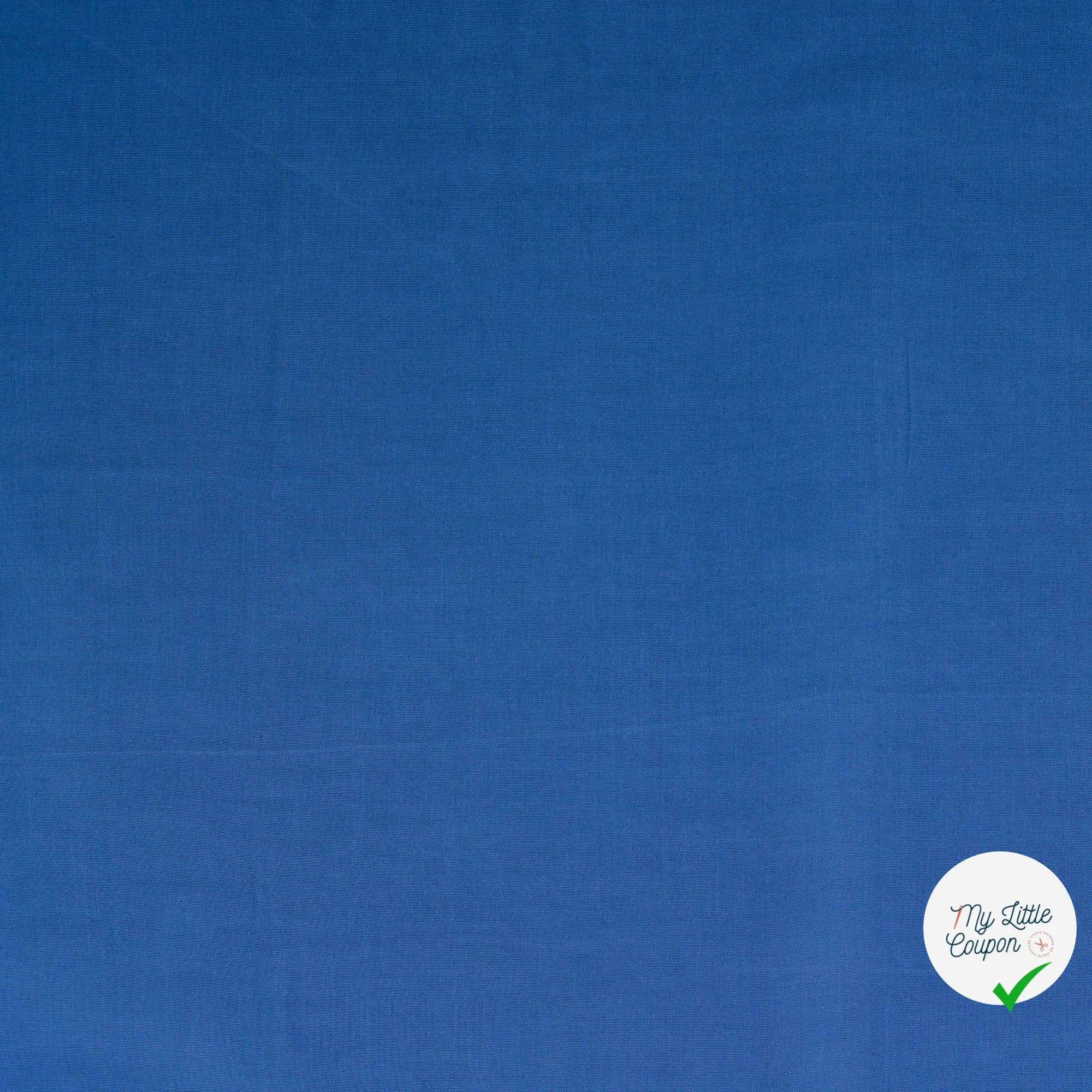 POPELINE DE VISCOSE UNICOLORE COBALT - My Little Coupon