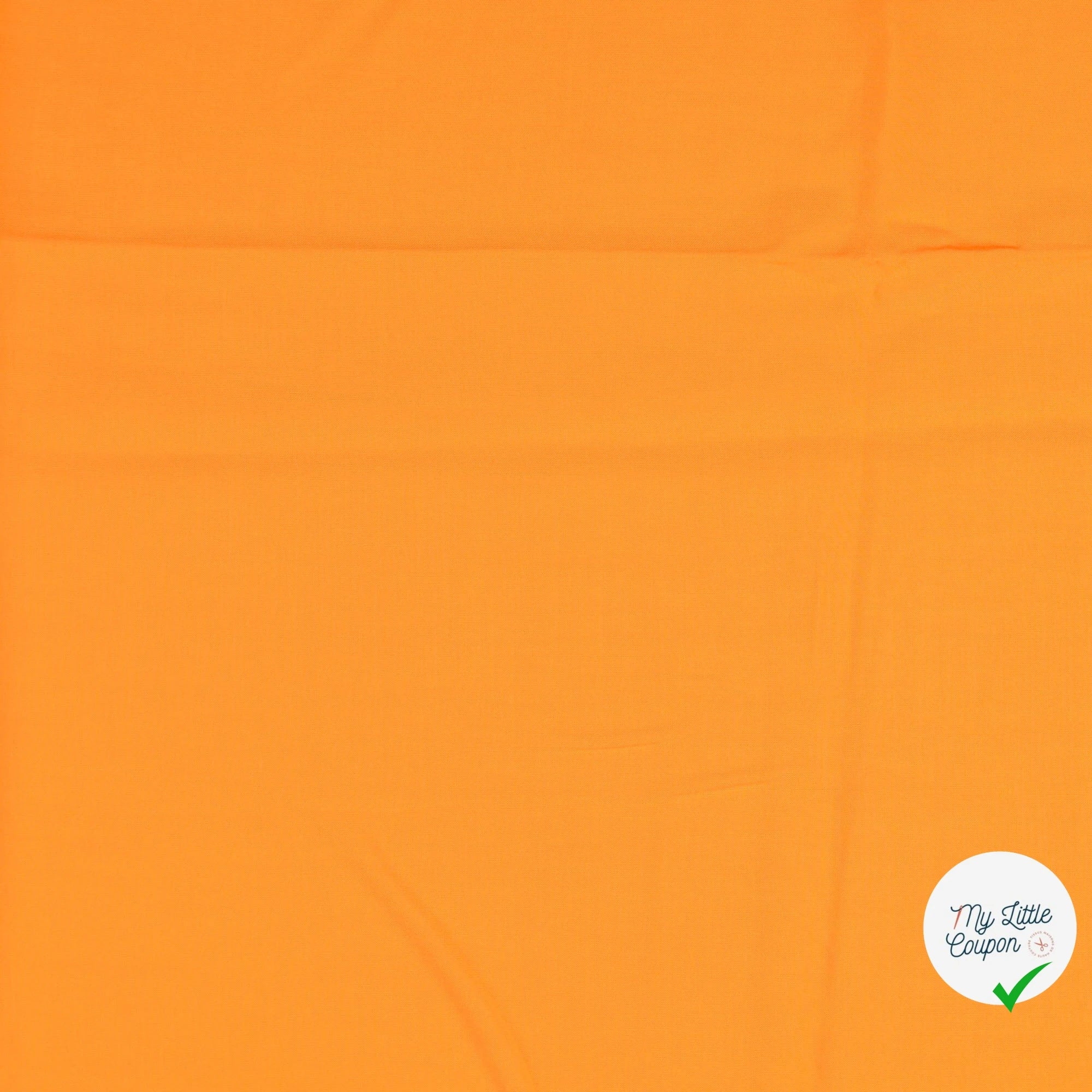 POPELINE DE VISCOSE UNICOLORE ORANGE - My Little Coupon