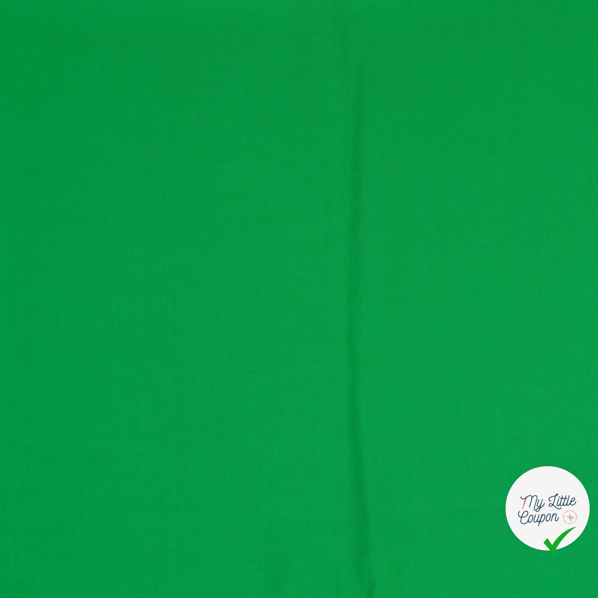 POPELINE DE VISCOSE UNICOLORE POMME VERTE - My Little Coupon
