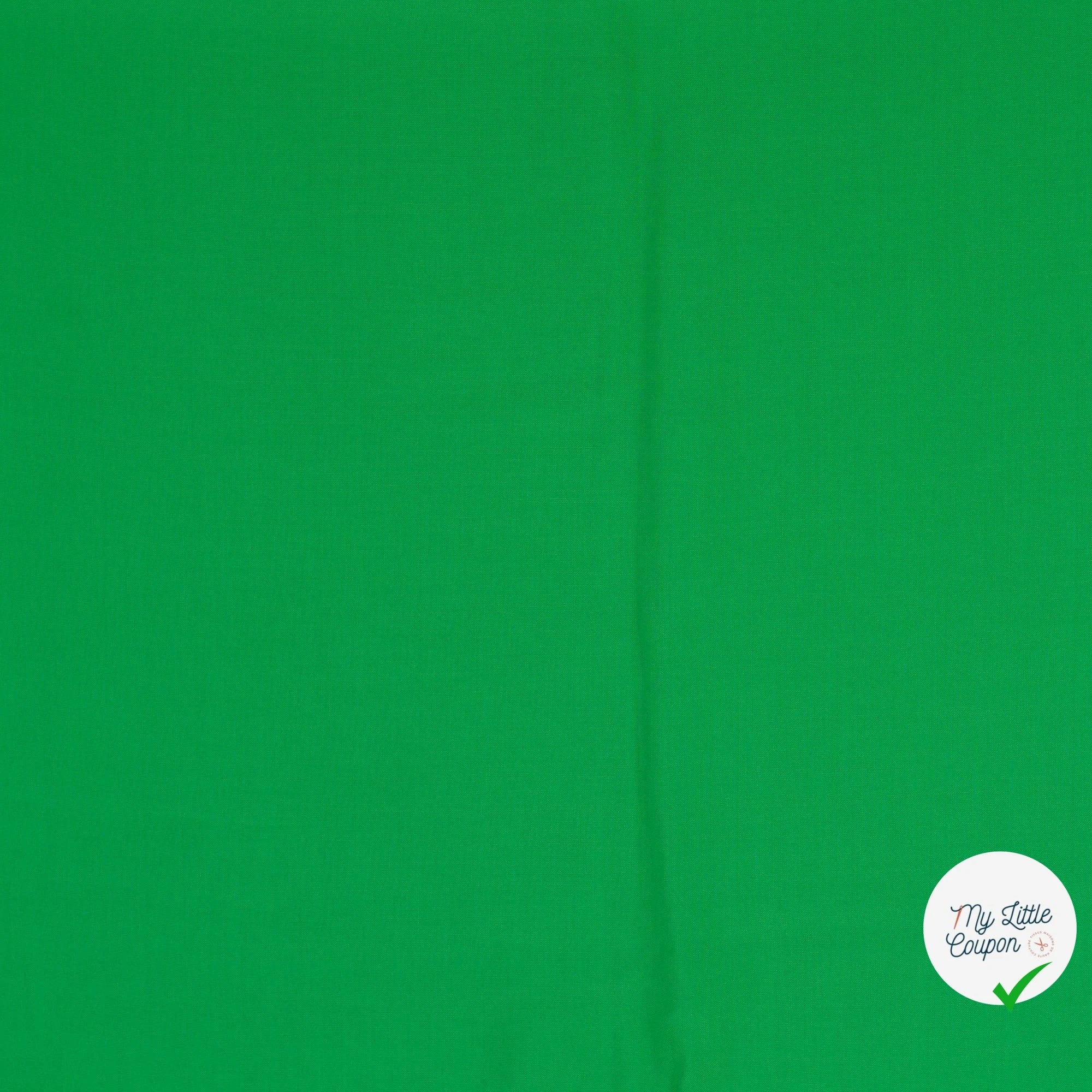 POPELINE DE VISCOSE UNICOLORE POMME VERTE - My Little Coupon
