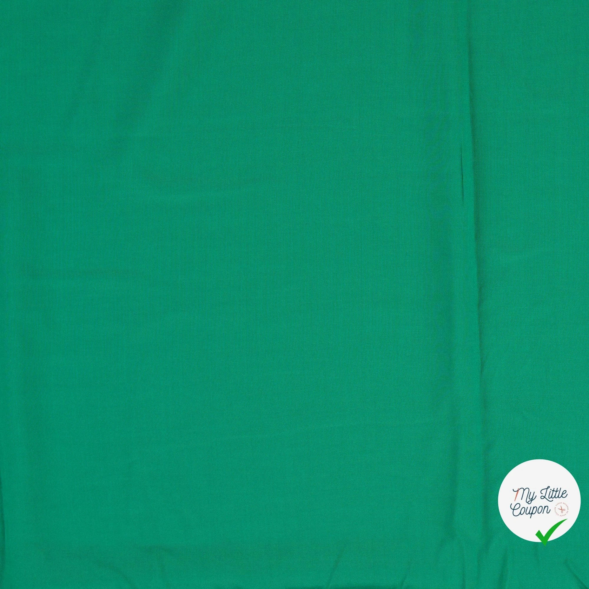 POPELINE DE VISCOSE UNICOLORE POMME VERTE - My Little Coupon