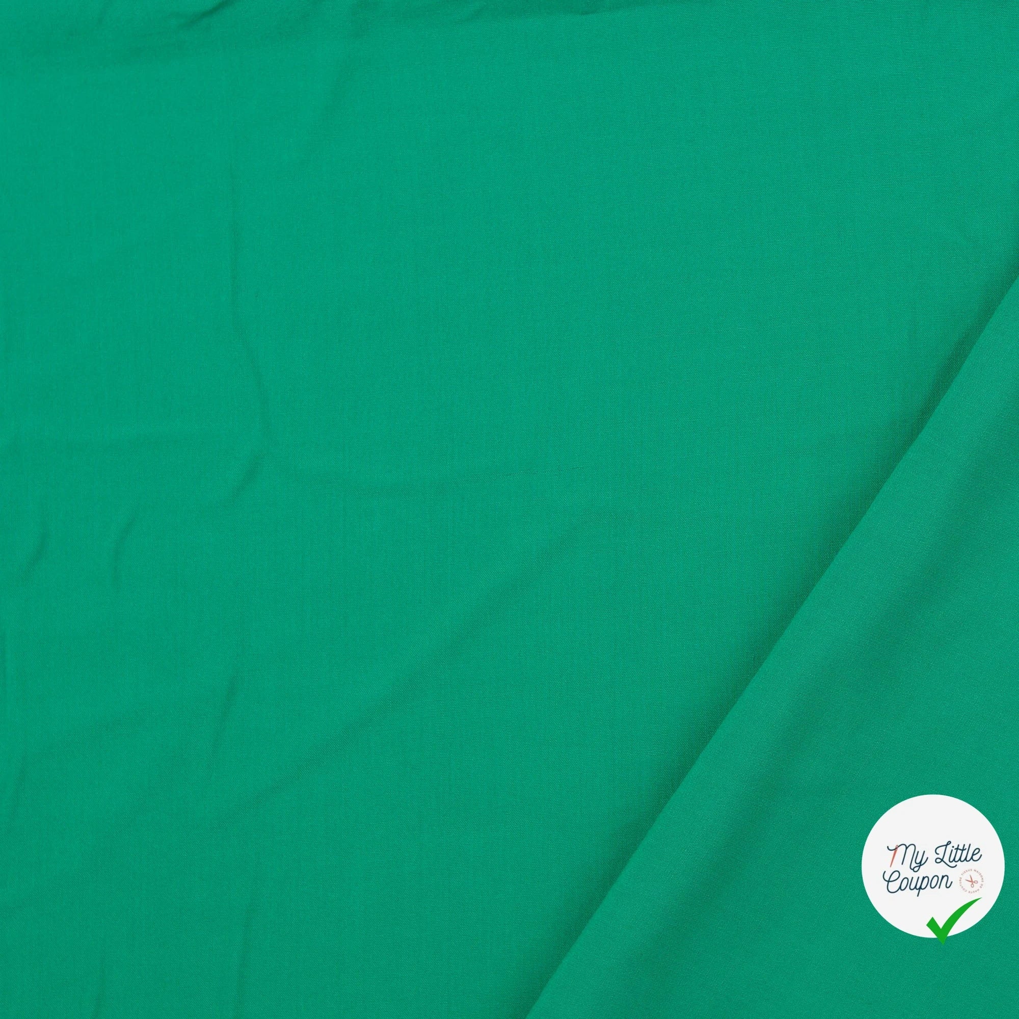 POPELINE DE VISCOSE UNICOLORE POMME VERTE (125) - My Little Coupon