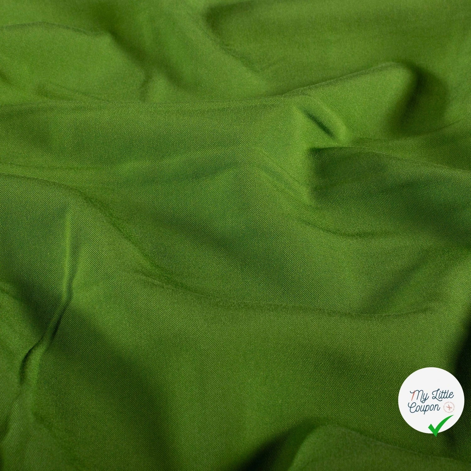 POPELINE DE VISCOSE UNICOLORE VERT - My Little Coupon