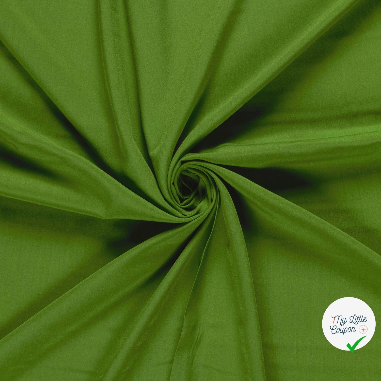 POPELINE DE VISCOSE UNICOLORE VERT - My Little Coupon
