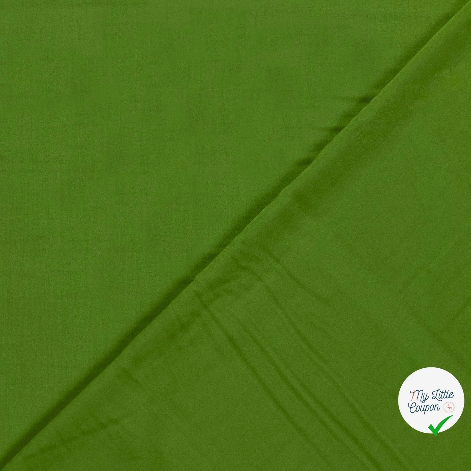 POPELINE DE VISCOSE UNICOLORE VERT - My Little Coupon