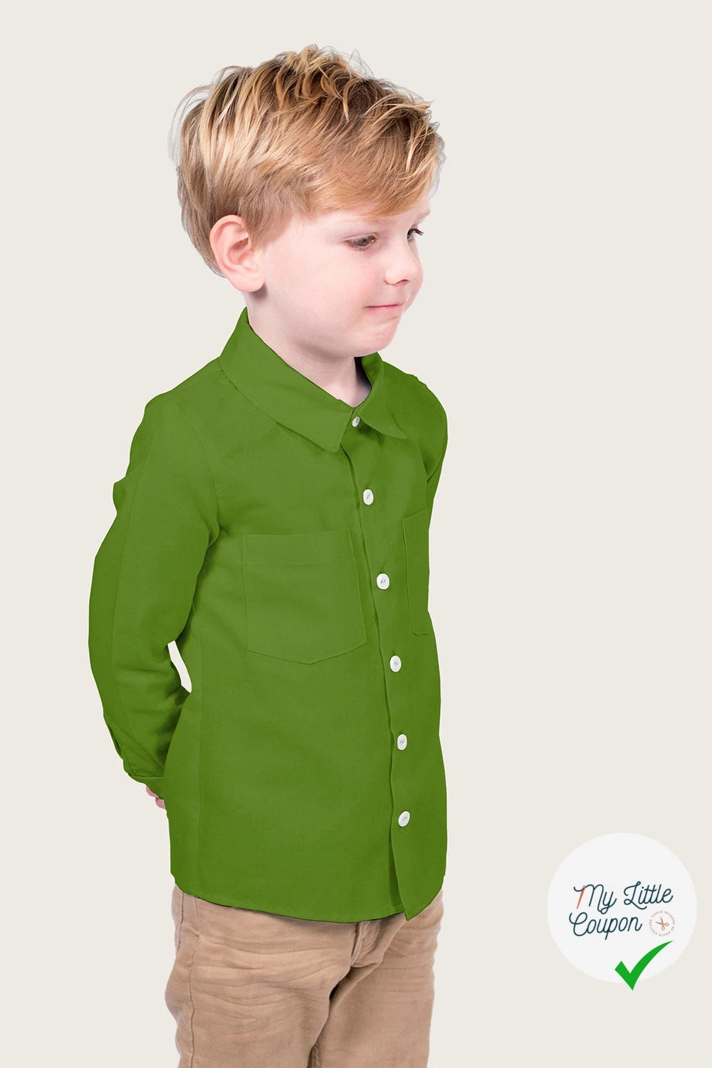 POPELINE DE VISCOSE UNICOLORE VERT - My Little Coupon