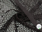 POPELINE DÉCOUPÉE MARRON GÉOMETRIQUES - My Little Coupon - tissu - coudre