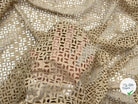 POPELINE DÉCOUPÉE EN GÉOMÉTRIE BEIGE SABLE - My Little Coupon - tissu - coudre