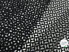 POPELINE DÉCOUPÉE EN GÉOMÉTRIE NOIRE - My Little Coupon - tissu - coudre