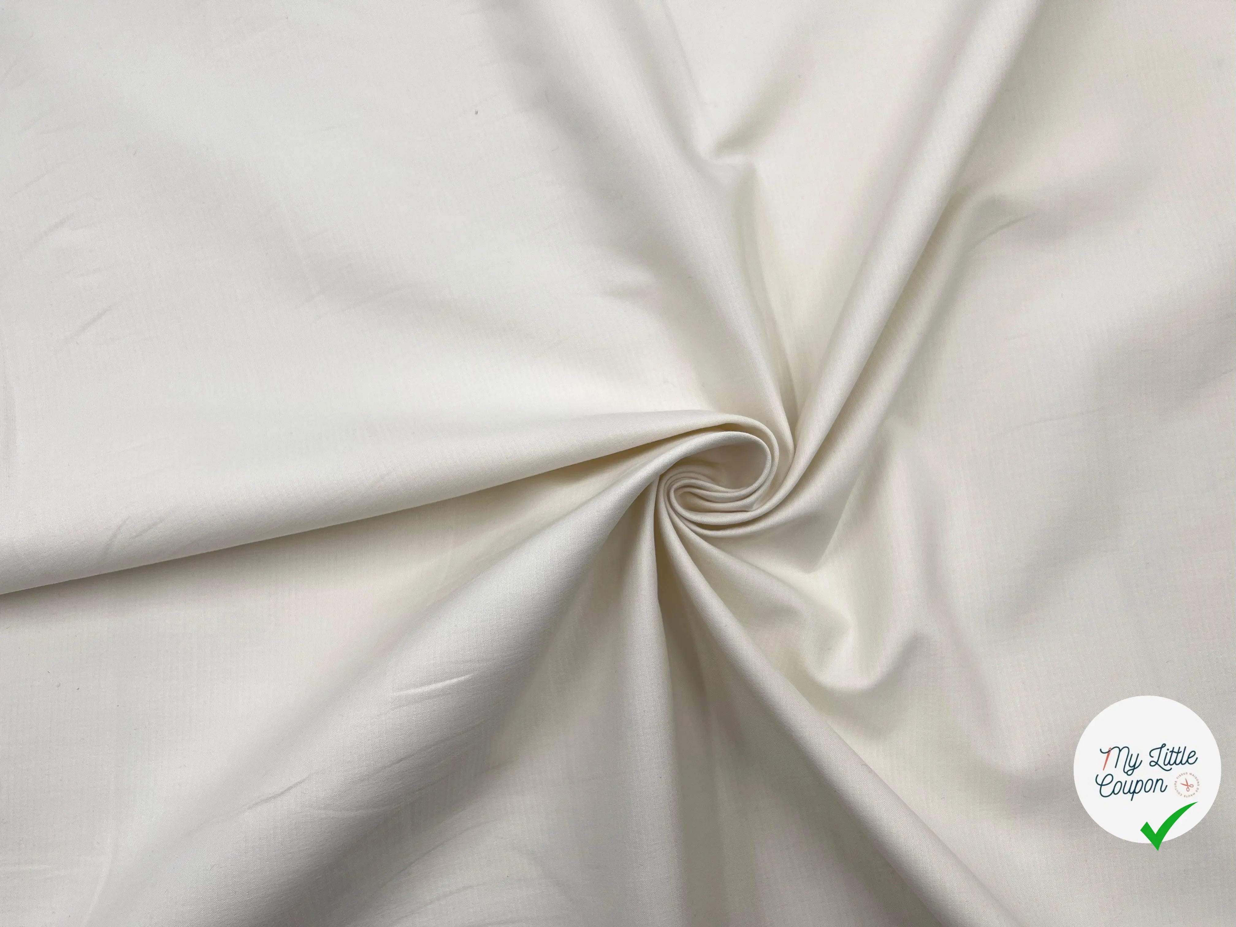 POPELINE DOUBLE ÉTOFFE BLANC CASSÉ - My Little Coupon - tissu - coudre
