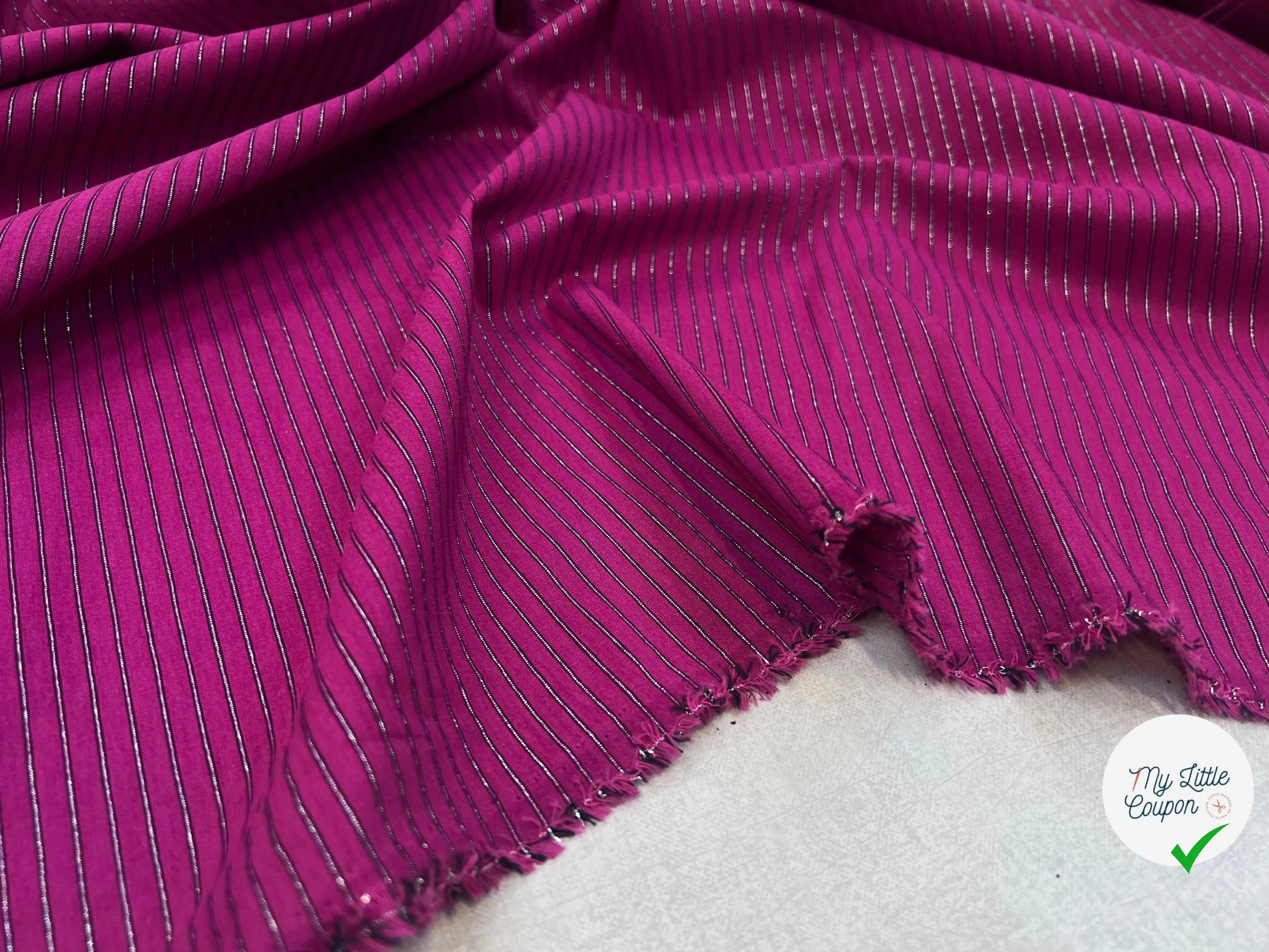 POPELINE FINE MÉLANGÉE STRETCH FINES RAYURES MSO