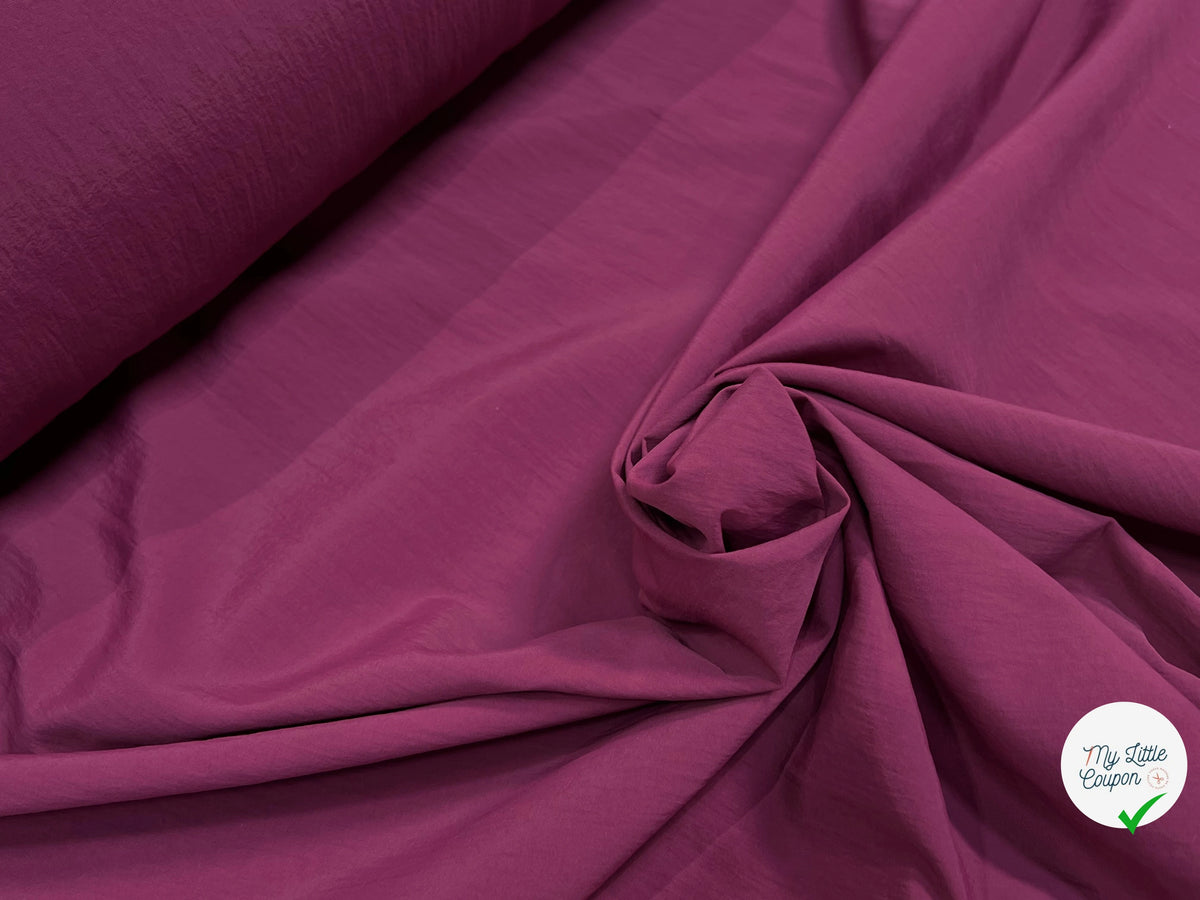 Tissu popeline imperméable violine