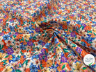 POPELINE IMPRIMÉ JASMINE MULTICOLORE - My Little Coupon - tissu - coudre