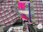 POPELINE IMPRIMÉE À GROS MOTIFS PERU ET TARTAN TENDANCE ROSE MLC INTERN