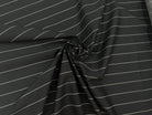 POPELINE IMPRIMÉE RAYURES FICELLE FOND NOIR MSO