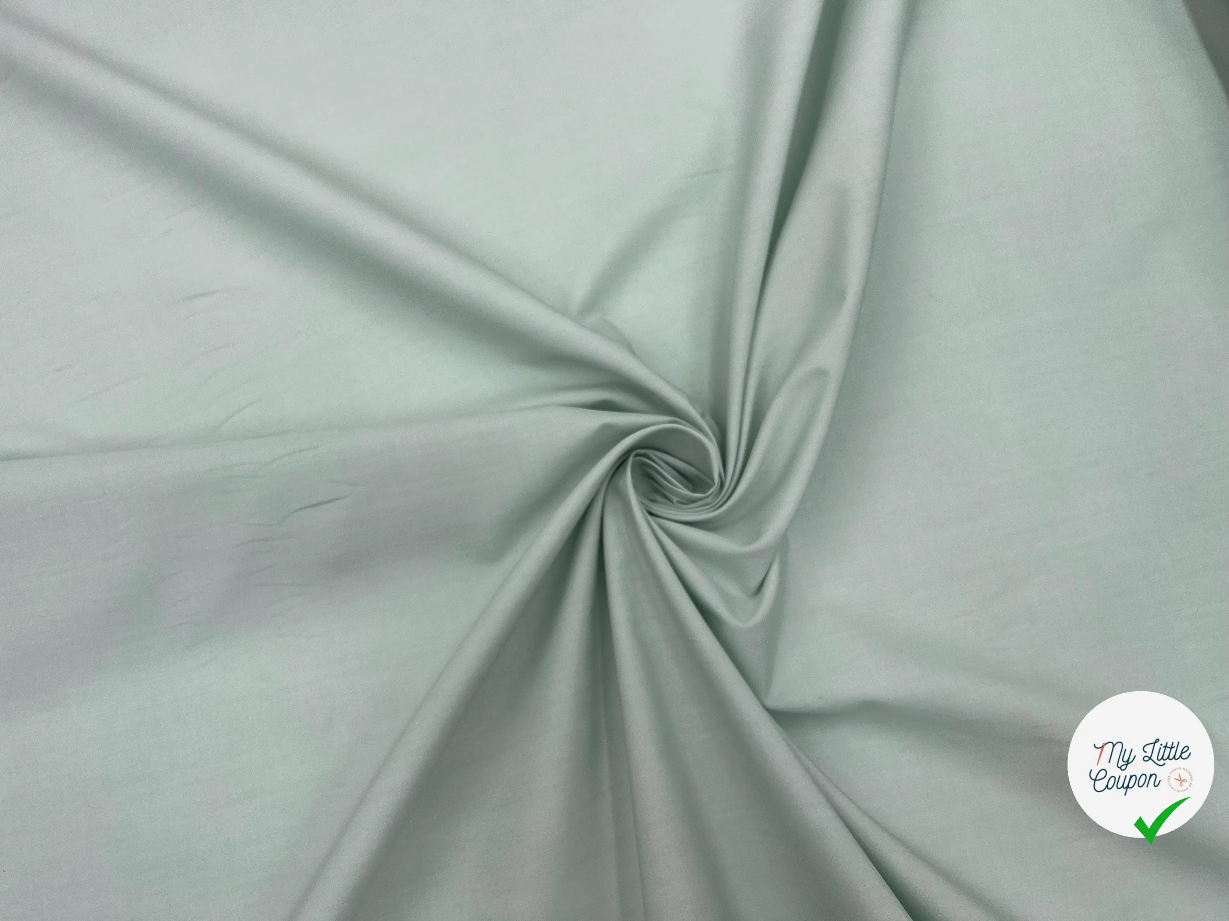POPELINE JAPON VERT NIL CLAIR - My Little Coupon - tissu - coudre