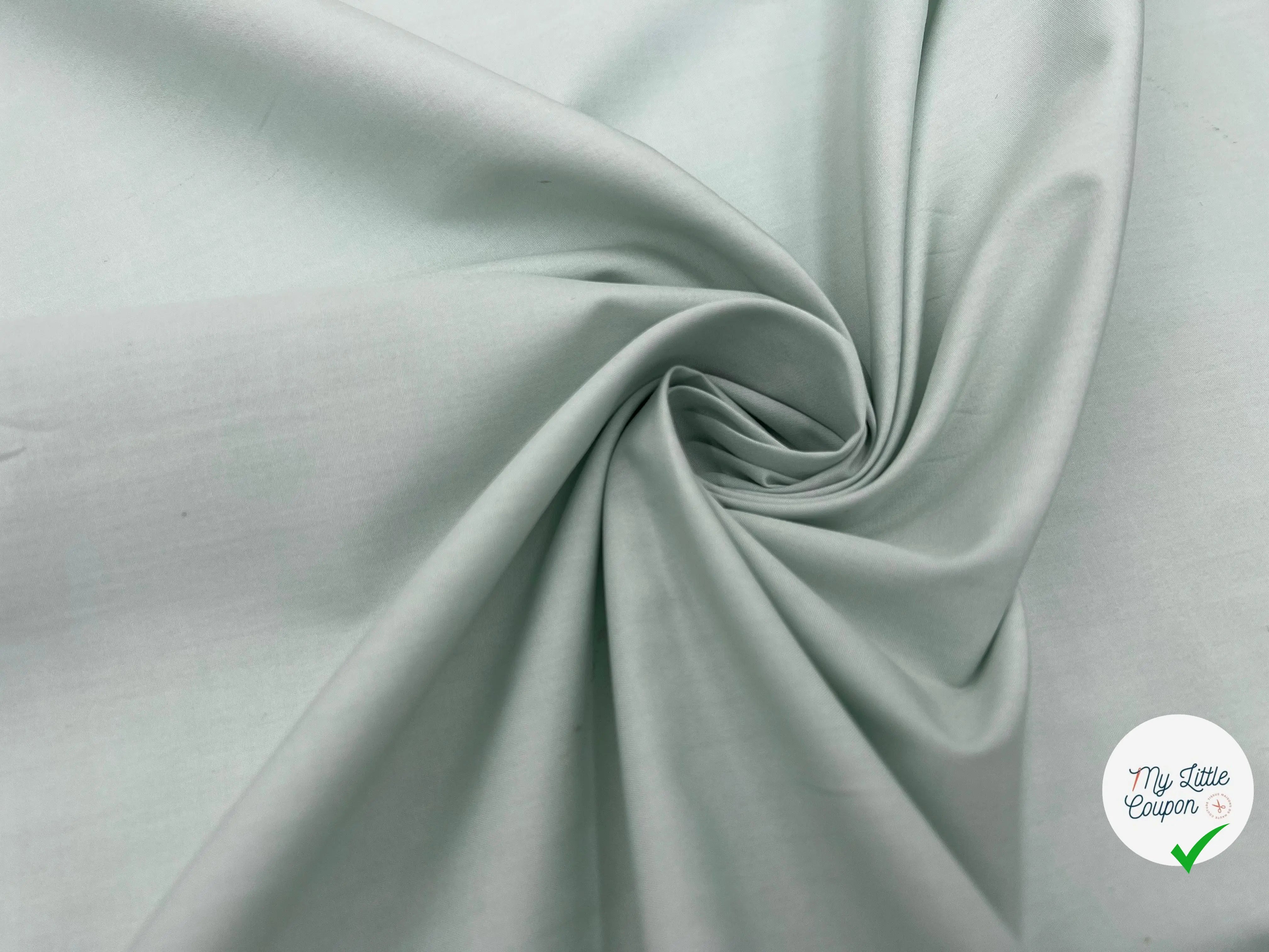 POPELINE JAPON VERT NIL CLAIR - My Little Coupon - tissu - coudre