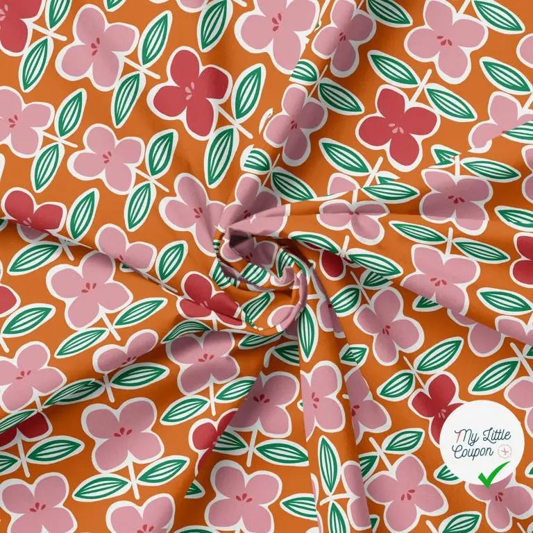 POPELINE NINA ROUGE / ROSE 1W Y1X 145 - My Little Coupon