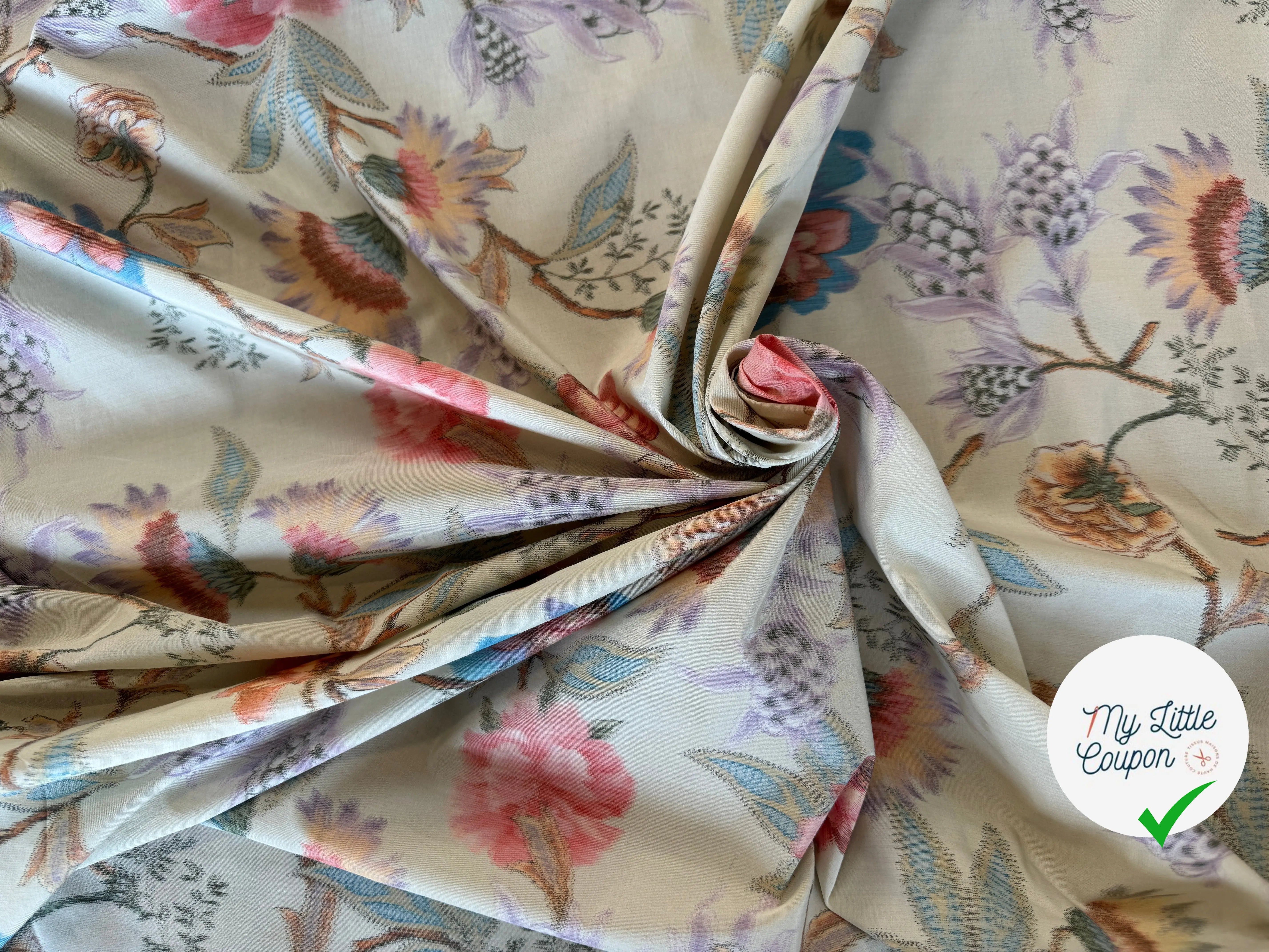 POPELINE OFFICINA FIORI ASTRATTI - My Little Coupon