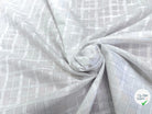 POPELINE POLYCOTON LUREX CARREAUX BLANC - My Little Coupon
