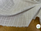 POPELINE POLYCOTON LUREX CARREAUX BLANC - My Little Coupon