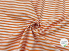 POPELINE TISSU CHEMISE RAYURES ORANGE ET NOIR - My Little Coupon - tissu - coudre