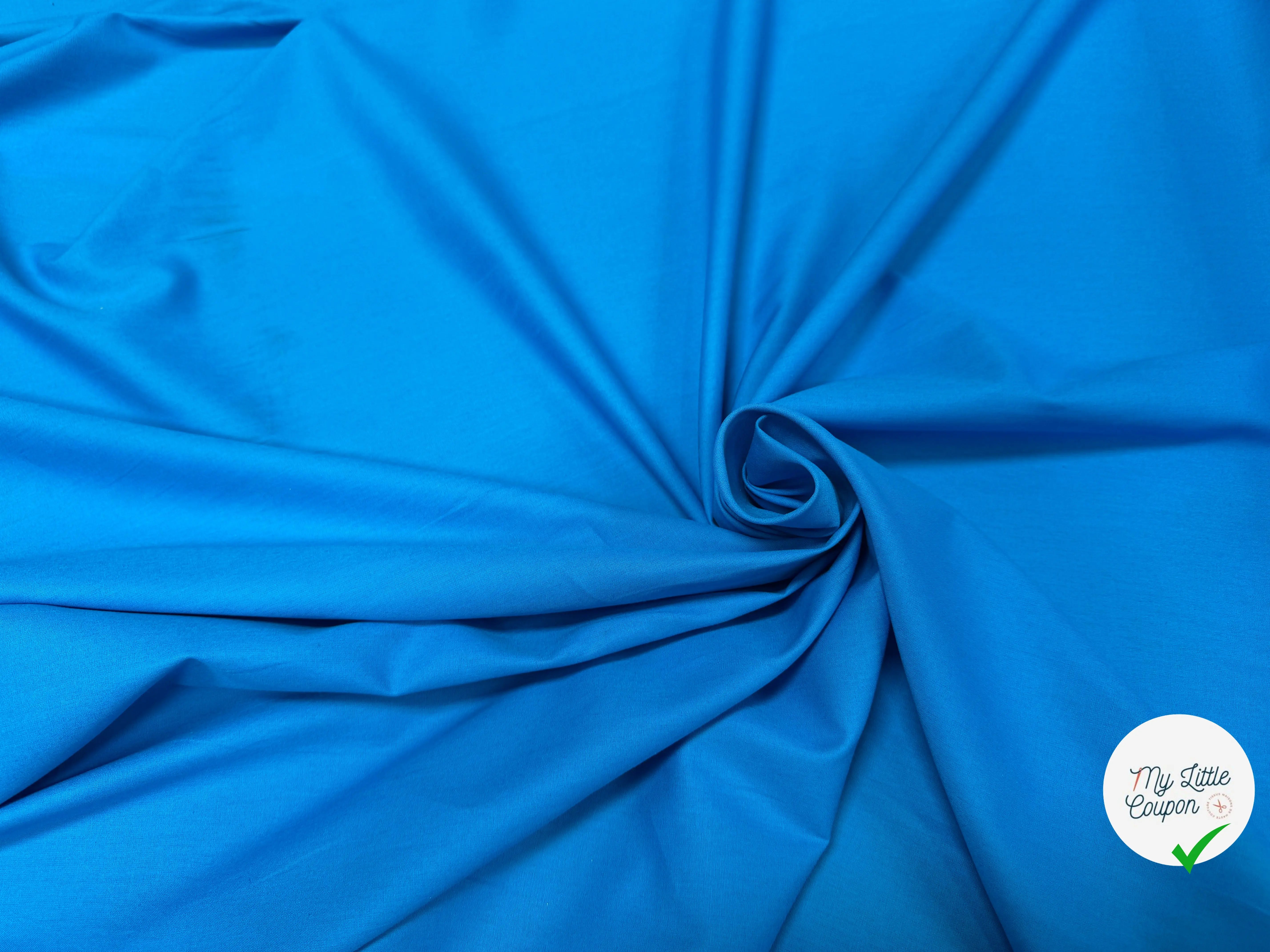 POPELINE UNI BLEU - My Little Coupon