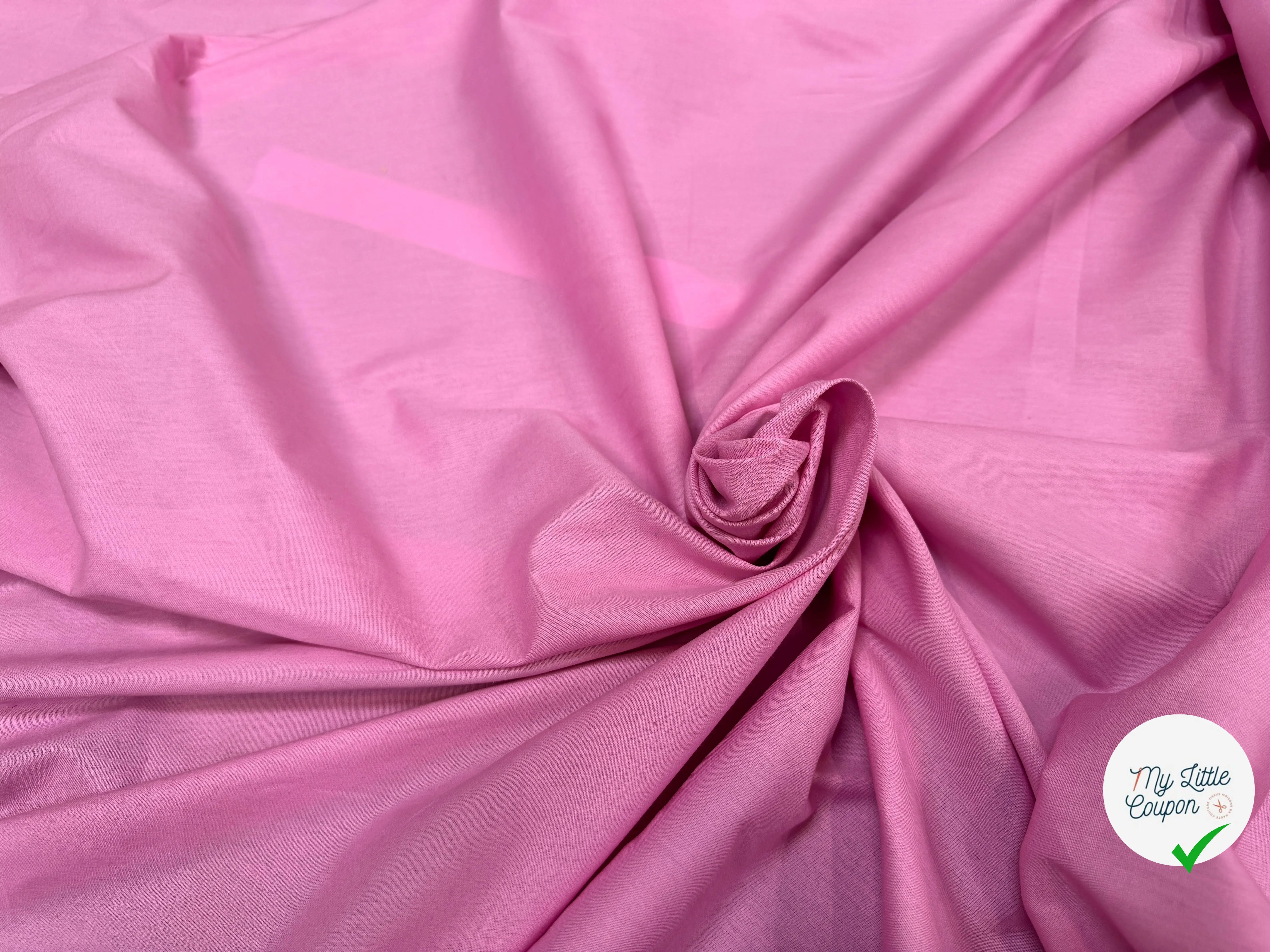 POPELINE UNI ROSE - My Little Coupon