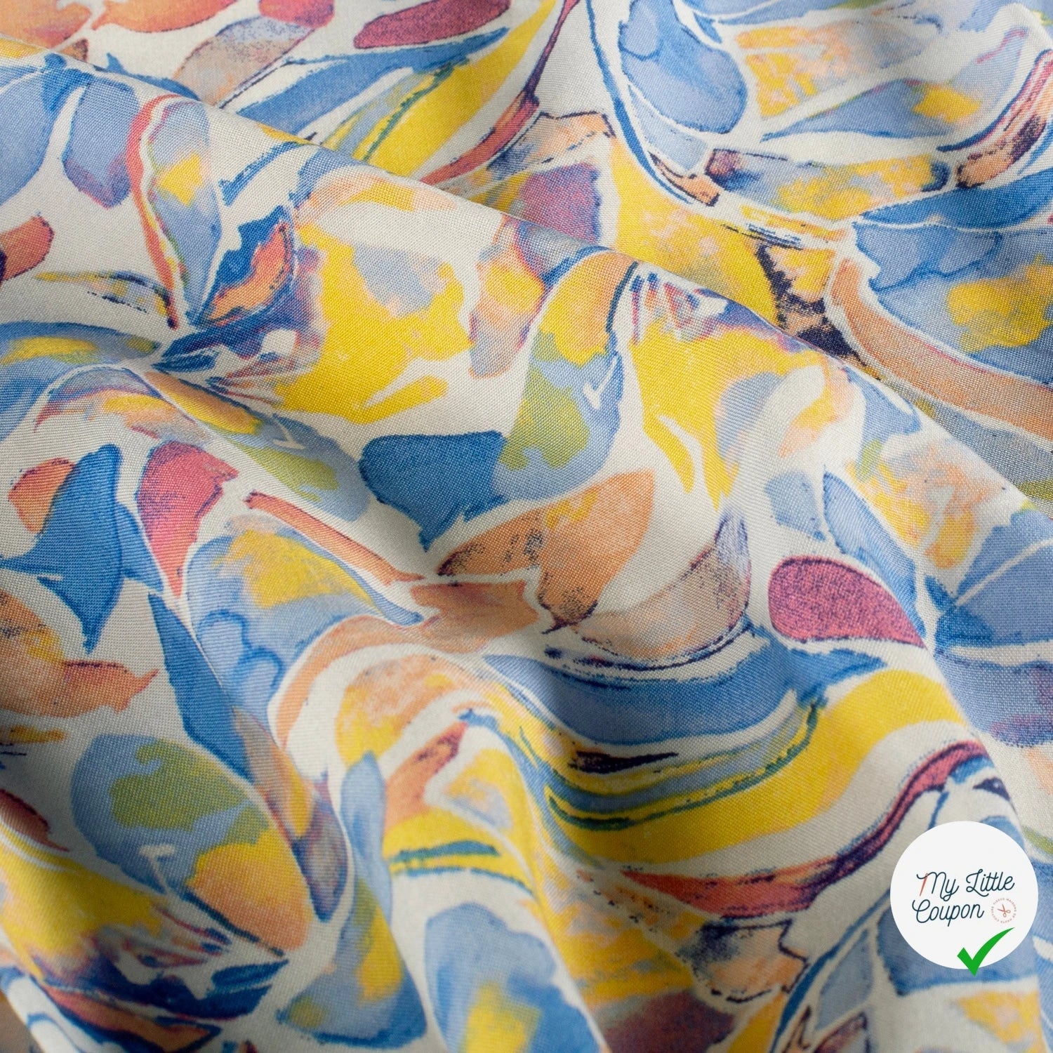 POPELINE VISCOSE DIGITAL FLOWERS 2 - My Little Coupon