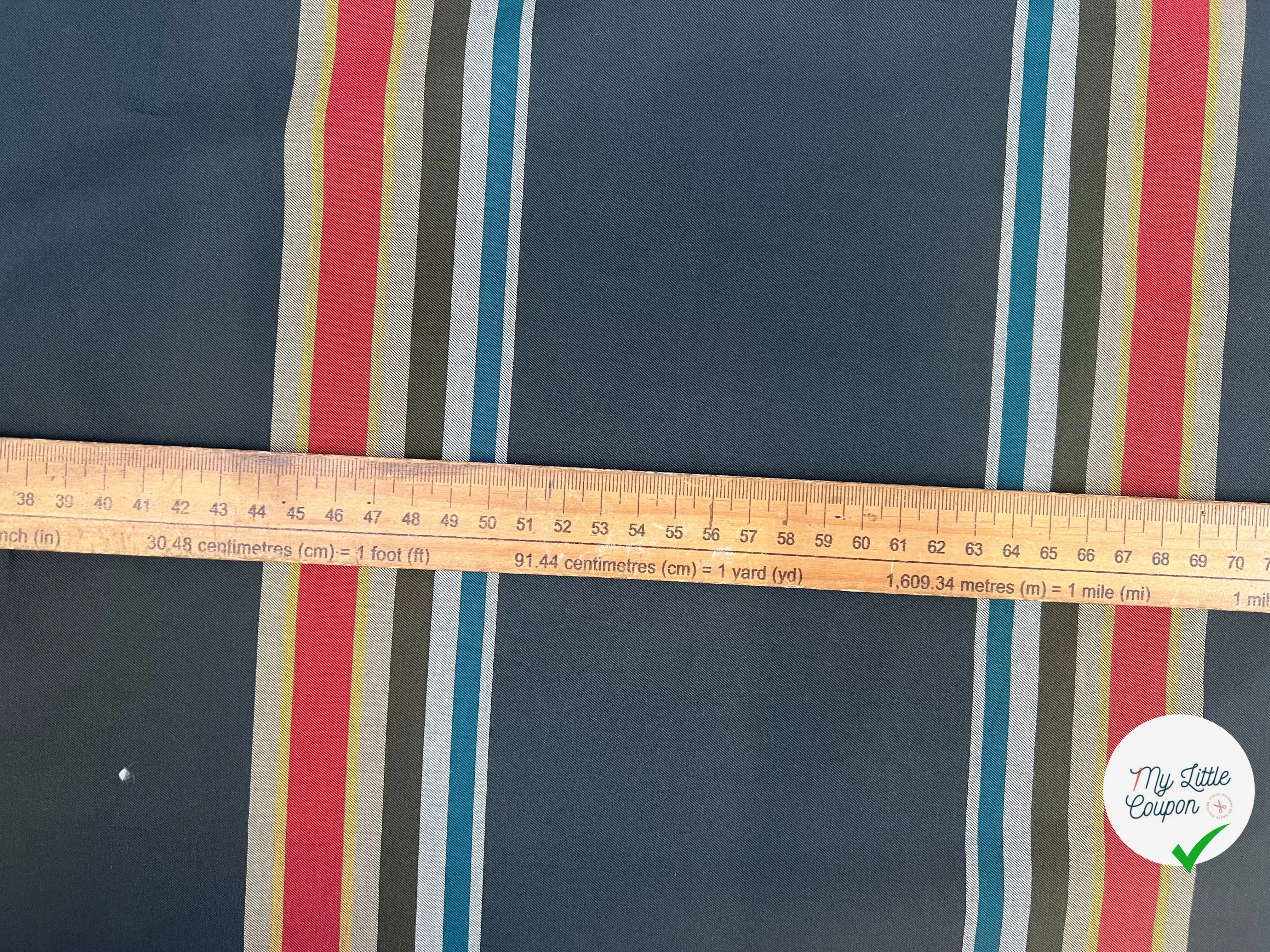 POPELINES DE COTON VERTE FINEMENT SERGÉE RAYURES HORIZONTALES - My Little Coupon