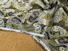 POPLEINE DE COTON VERT JAUNE PAISLEY - My Little Coupon
