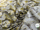 POPLEINE DE COTON VERT JAUNE PAISLEY - My Little Coupon