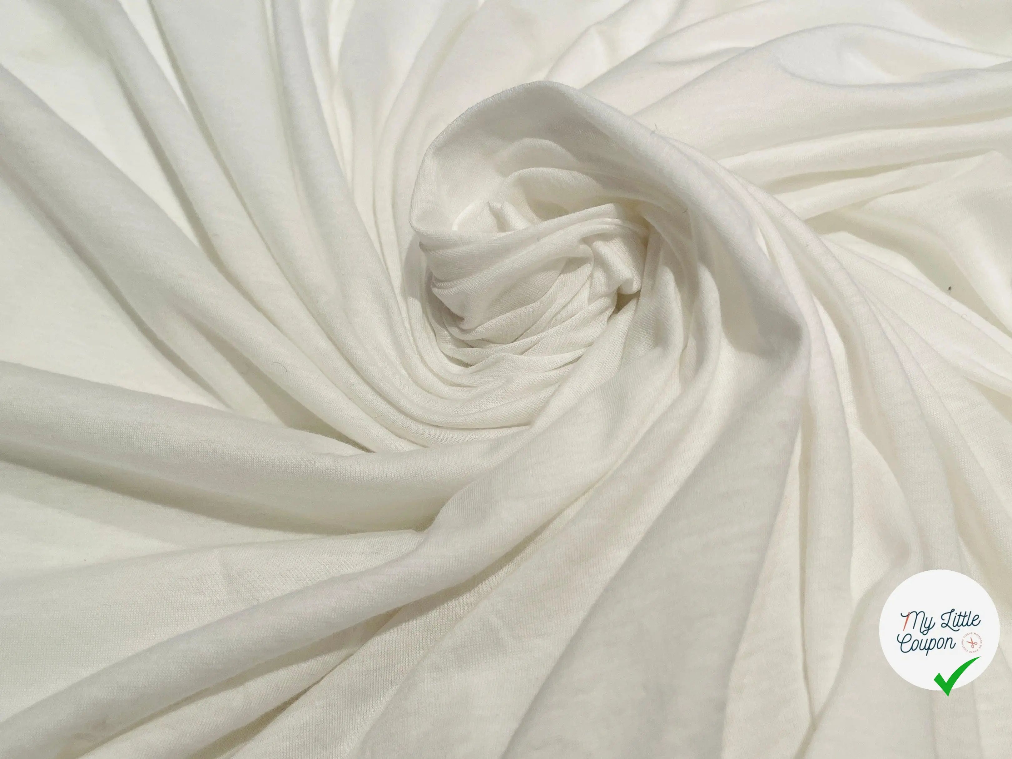 PRINCE DE GALLE & JERSEY 100% COTON BLANC CASSÉ - My Little Coupon