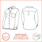 Patron Effigie - Chemise - FR 34/56, US 2/24, UK 6/28- Difficile - My Little Coupon