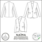 Patron Naïma - Veste - FR 34/56, US 2/24, UK 6/28 - Difficile - My Little Coupon