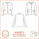 Patron Nancy - Veste - FR 34/48, US 2/16, UK 6/20 - Difficile - My Little Coupon